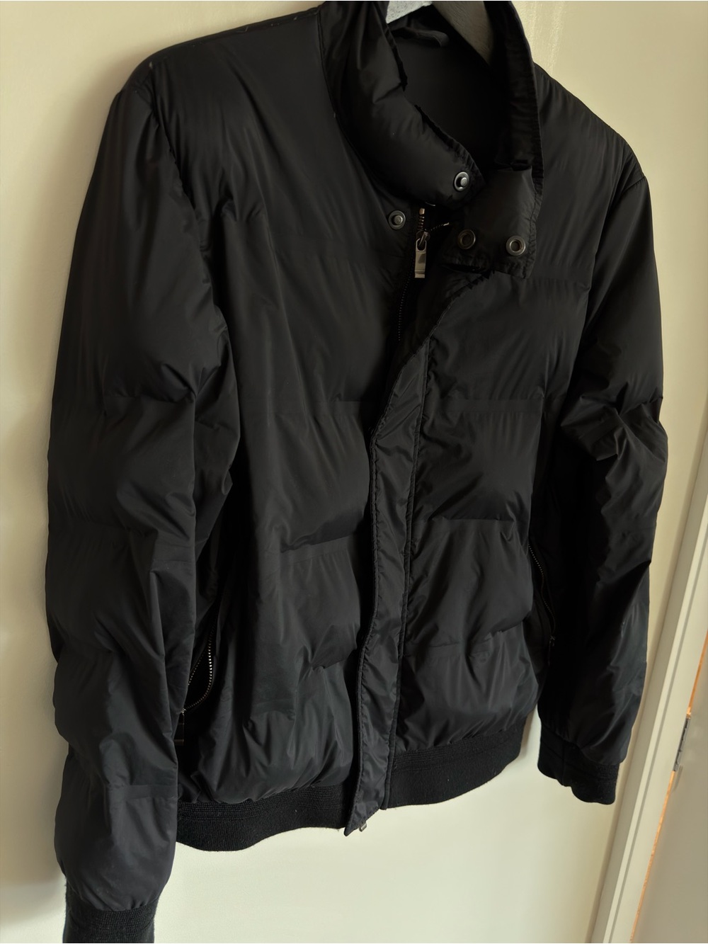 Z Zegna Black Bomber Jacket